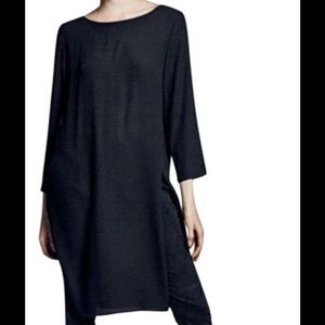 Eileen Fisher black silk tunic, like new worn once